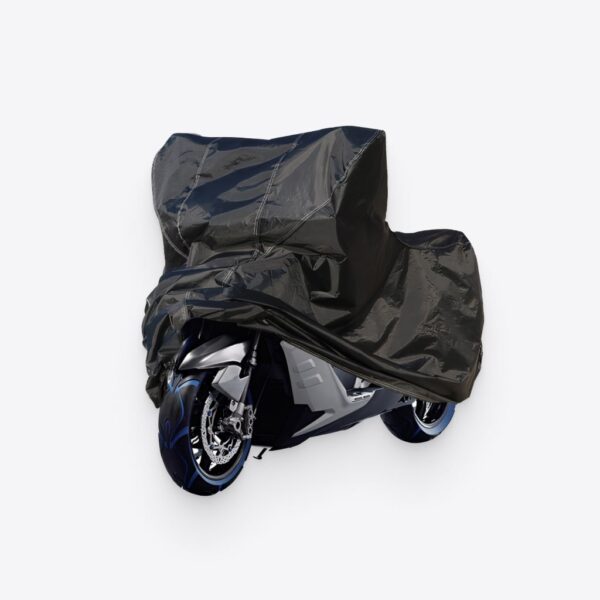 Image depicting Black PEVA Cotton Motorcycle Cover by Ladybugs.live.