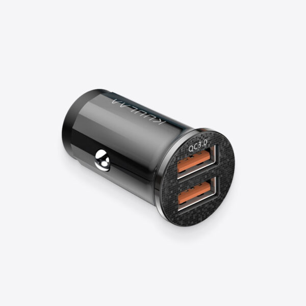 Image depicting Black Quick-Charge Dual-USB Charger Port.