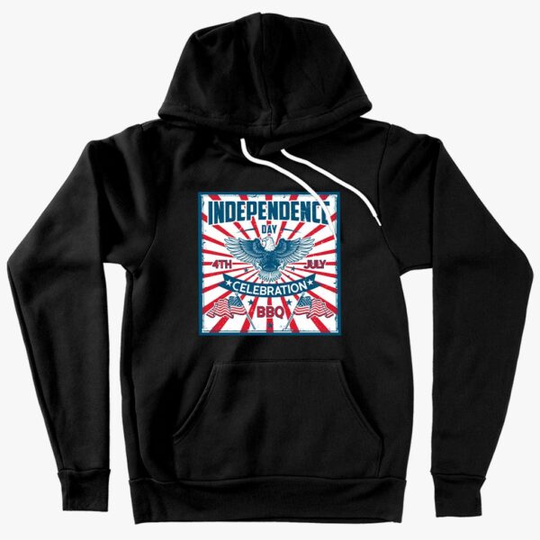 Independence Day' Hoodie – Sponge Fleece, Celebration Hoodie, Patriotic Fashion, Comfortable and Stylish.