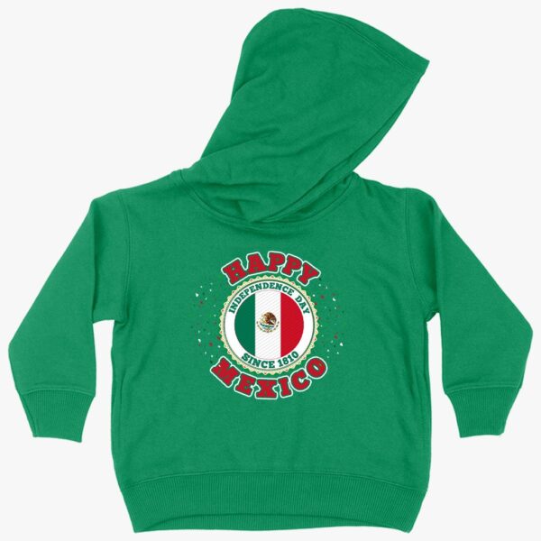 Toddler Independence Day Mexico Hoodie – Kids' Patriotic Apparel, Adorable and Stylish Celebration Wear.