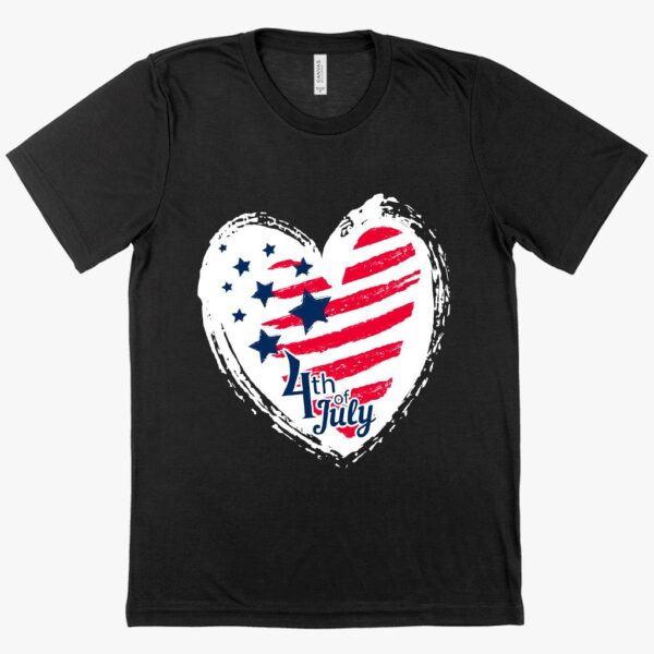 Viscose '4th of July' T-Shirt – Stylish and Comfortable Apparel with USA Flag Design for Independence Day Celebrations.