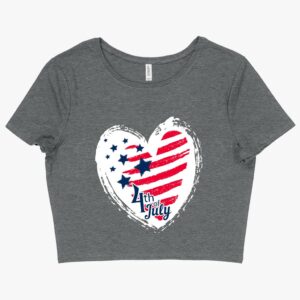 Women's 4th of July T-Shirt – Stylish and Comfortable American Flag Tee for Independence Day Celebration.