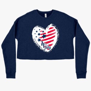 Cropped Fleece 4th of July Sweatshirt – USA Flag Sweatshirt for Patriotic and Cozy Celebrations.