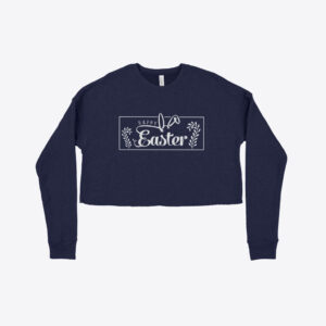 Easter Graphic Cropped Fleece Sweatshirt - Trendy and Cozy for Stylish Celebrations