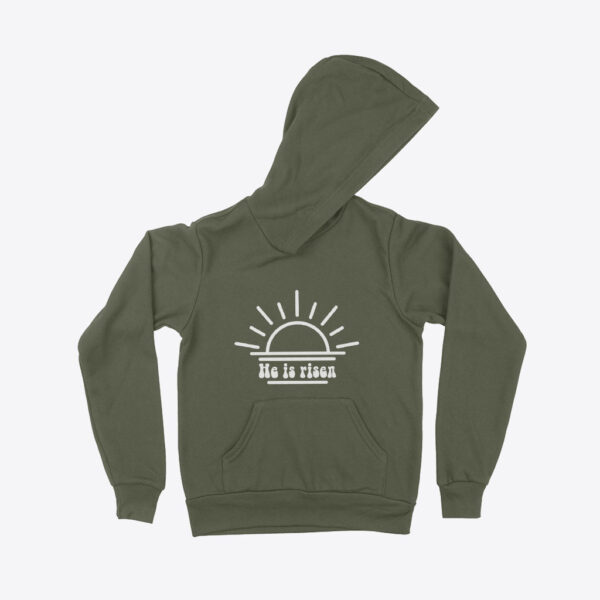 He Is Risen Kids' Fleece Hoodie - Cozy and Adorable for Easter Celebrations