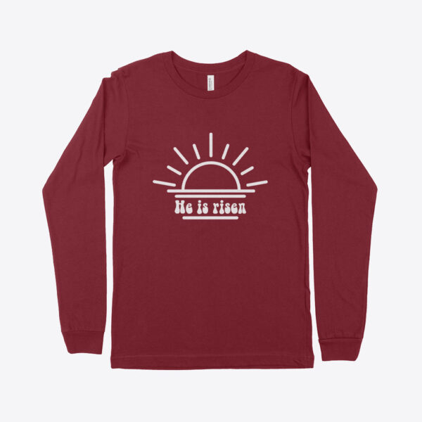 He Is Risen Long Sleeve T-Shirt - Stylish and Comfortable for Easter Celebrations