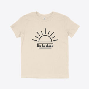 He Is Risen Kids' T-Shirt - Comfortable and Adorable for Easter Celebrations