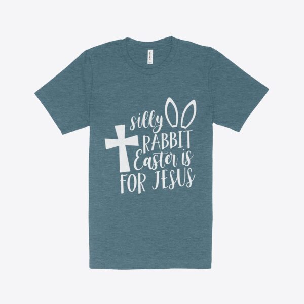 Silly Rabbit Easter Is for Jesus Heather T-Shirt - Comfortable and Whimsical for Easter Celebrations