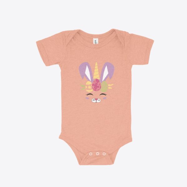 Unicorn Easter Baby Triblend Onesie - Adorable and Cozy for Easter Celebrations