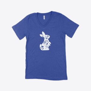 Easter Bunny V-Neck T-Shirt - Adorable and Stylish for Festive Celebrations