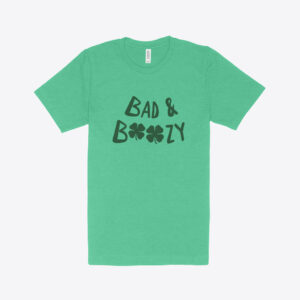 Bad and Boozy St. Patrick's Day Heather T-Shirt: Festive and Comfortable