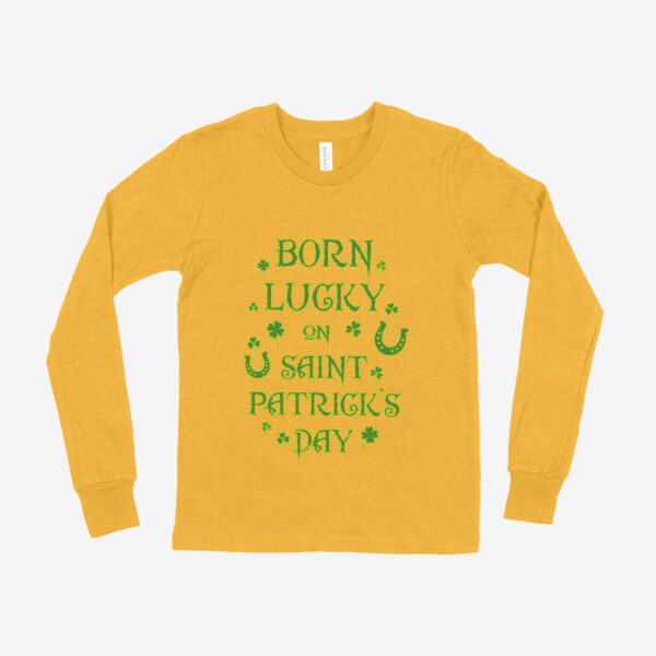 Birthday St. Patrick's Day Kids' Long Sleeve T-Shirt: Fun and Festive