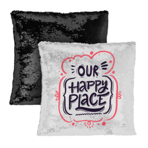 Our Happy Place Sequin Pillow Case: Sparkling Home Décor Accent