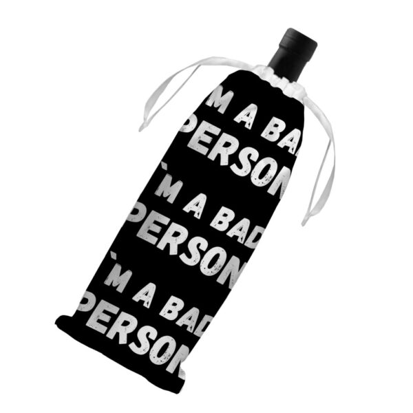 I'm a Bad Person Sarcastic Wine Tote Bag: Stylish Wine Carrier