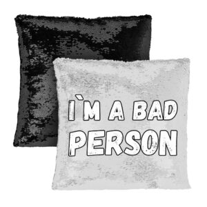 Sarcastic Sequin Pillow Case: Flip Sequins for Humorous Message