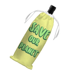 Save the Planet Wine Tote Bag: Eco-Friendly Carryall.