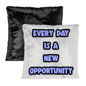 Motivational Quote Sequin Pillow Case: Add Sparkle to Your Space.