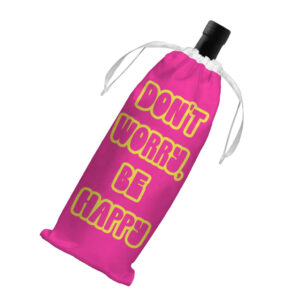 Don't Worry Be Happy Wine Tote Bag: Spread Positivity On-the-Go.