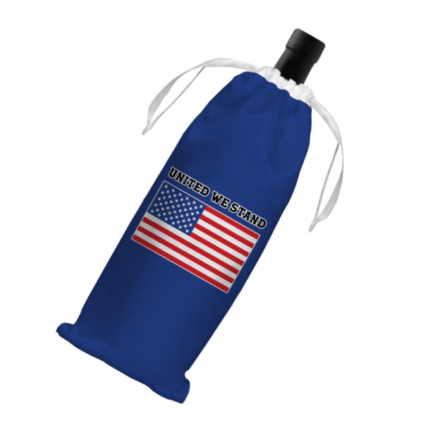 USA Flag Wine Tote Bag - Patriotic Wine Carrier.