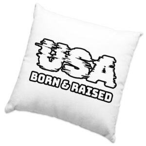 Born in the USA Square Pillow Cases - Patriotic Design.