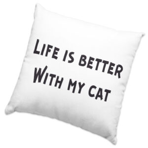 Cat Lover Square Pillow Cases - Adorable Cat-Themed Covers.