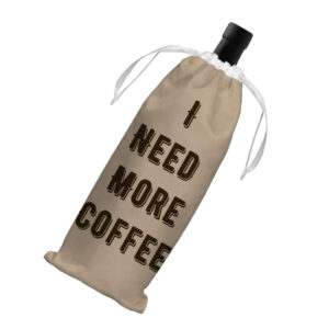 Cute Quote Coffee Themed Wine Tote Bag.