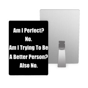 Am I Perfect? No Metal Photo Prints - Funny Decor