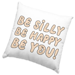 Be Happy Square Pillow Cases