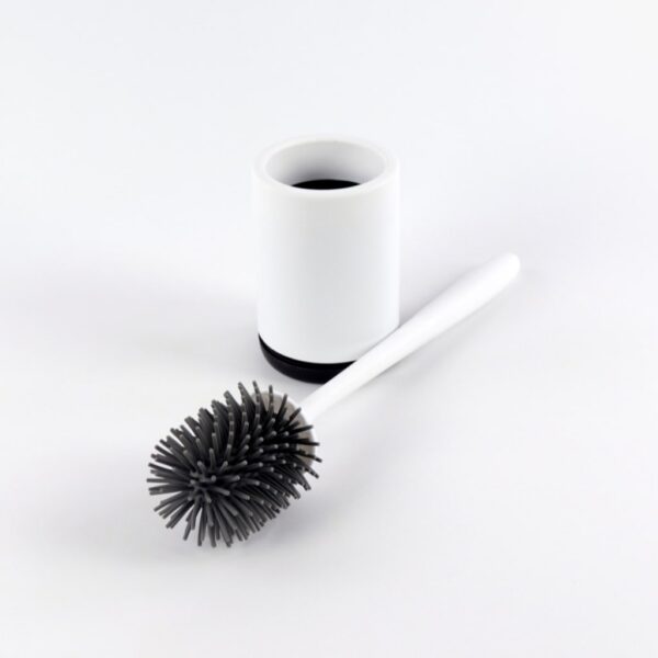 Modern Hygienic Toilet Brush - White and Gray