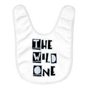Three trendy baby bibs with 'The Wild One' design.