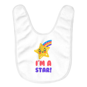 I'm a Star baby bibs with cute kawaii design.