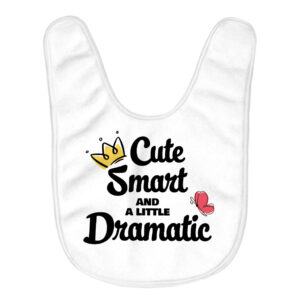 Funny baby bibs with dramatic theme for mealtime entertainment.