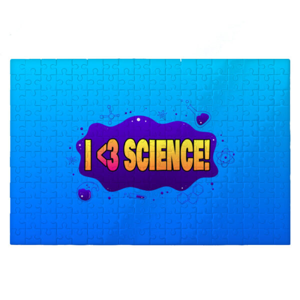 Dive into the fascinating world of science with our 'I Love Science' jigsaw puzzles! 🧪🔬 Featuring engaging graphics, these puzzles are perfect for science enthusiasts of all ages. Whether you're a student, teacher, or science lover, these puzzles are a fun and educational way to explore scientific concepts. Each puzzle piece is crafted with precision to ensure a satisfying and challenging experience. Get ready to expand your mind and order our 'I Love Science' jigsaw puzzles today!