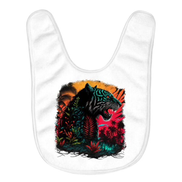 Tiger Print Illustration Baby Feeding Bibs