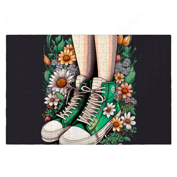 Cute Sneakers Flower Jigsaw Puzzle - Fun Puzzle for Kids