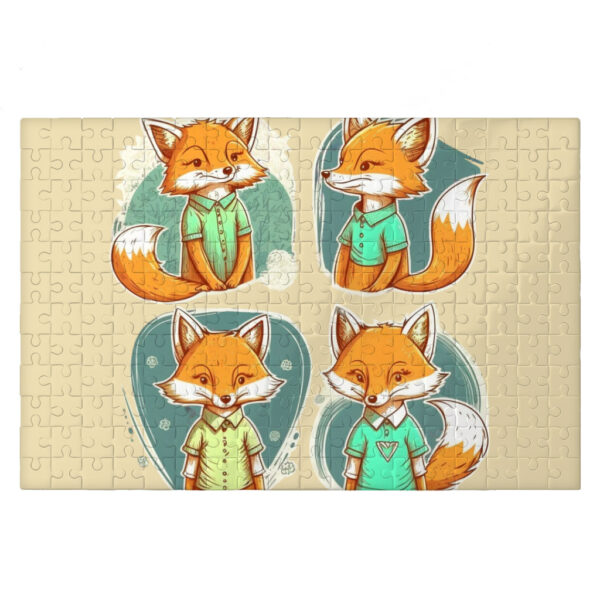 Kawaii Fox Cartoon Design Jigsaw Puzzle