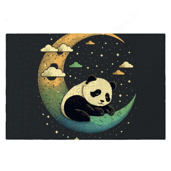 Cute Panda Moon Print Jigsaw Puzzle