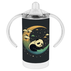 Cute Panda Sippy Cups Moon Print Baby Sippy Cup