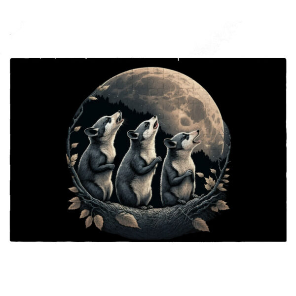 Animal Print Moon Design Jigsaw Puzzle