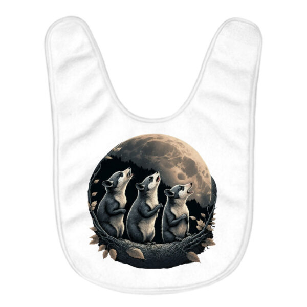 Animal Print Baby Bibs with Moon Design