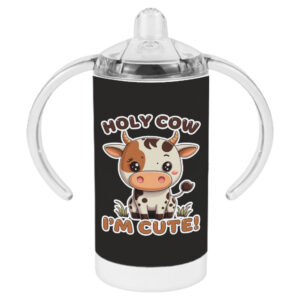 Holy Cow Sippy Cup with Kawaii Design