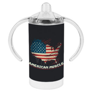 Patriotic Sippy Cup with USA Flag Design