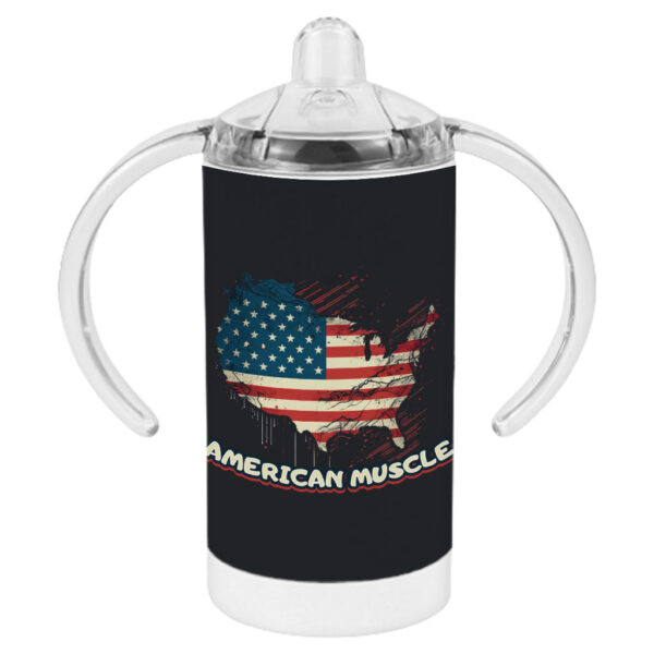 Patriotic Sippy Cup with USA Flag Design