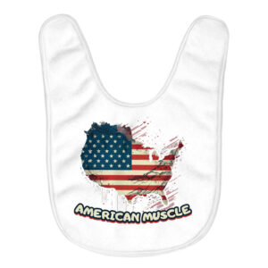 Patriotic Baby Bibs with USA Flag Design