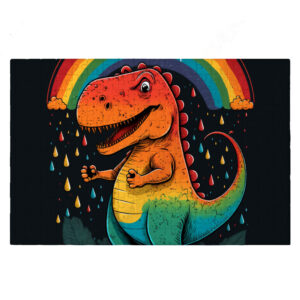 Rainbow Dinosaur Cartoon Jigsaw Puzzle