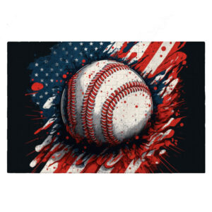 American Flag Baseball Jigsaw Puzzle