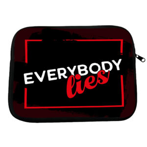 Humorous HP 16" sleeve with "Everybody Lies" printed design.