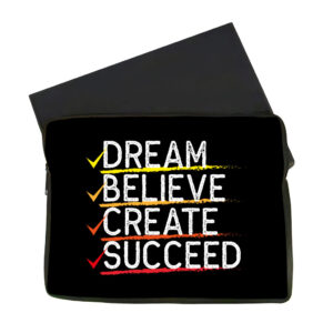 Motivational MacBook Air 14" two-sided sleeve.