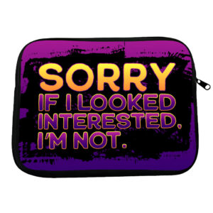 Sarcastic HP 16" laptop sleeve with witty graphics.