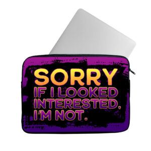 Sarcastic MacBook Pro 14" graphic sleeve with witty graphics.